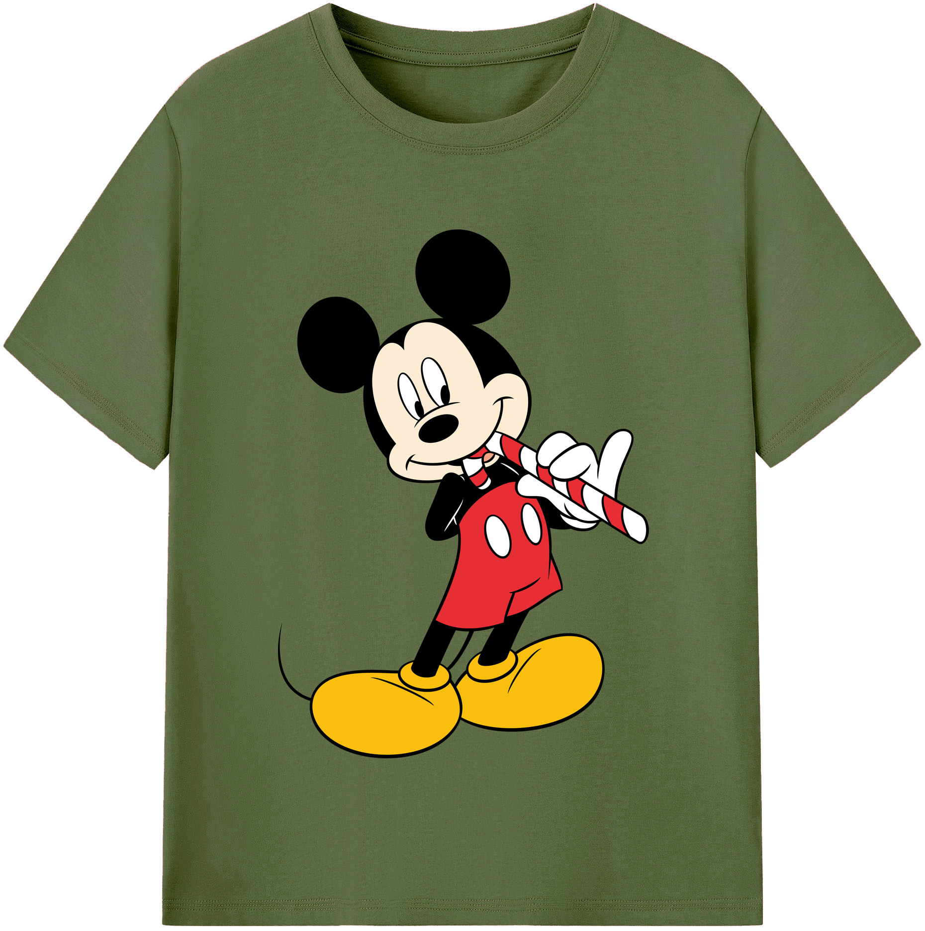 （画像用） ミッキーマウス Mickey Mouse 綿100％半袖Tシャツ（フロントプリント）